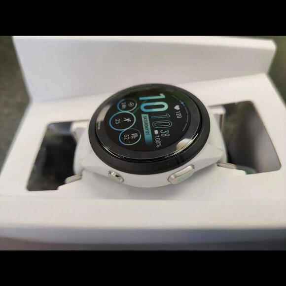 Garmin Forerunner 265S Whitestone White and Teal Smartwatch Smart Watch Running - Picture 3 of 6